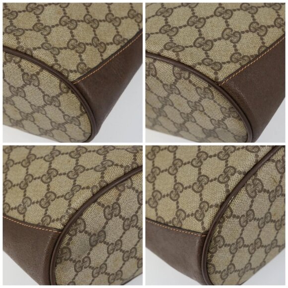 GUCCI GG Supreme Web Sherry Line Bag PVC Leather Beige 40 02 081 Auth BA7253 - Picture 14 of 16